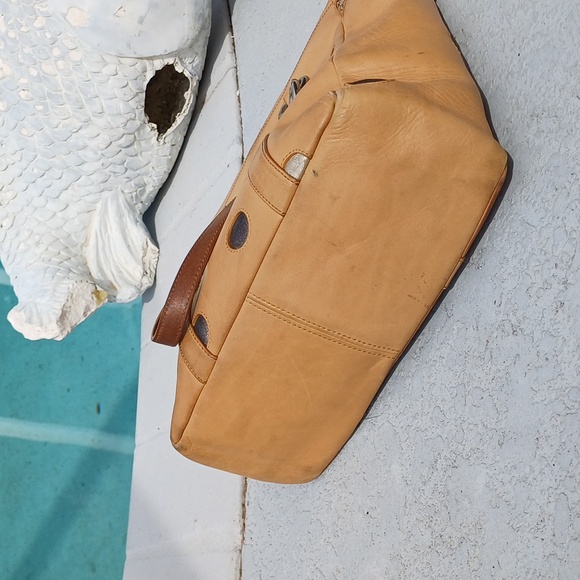 Coach Limited Edition tan leather polka dot lunch tote F09763 - Picture 8 of 16